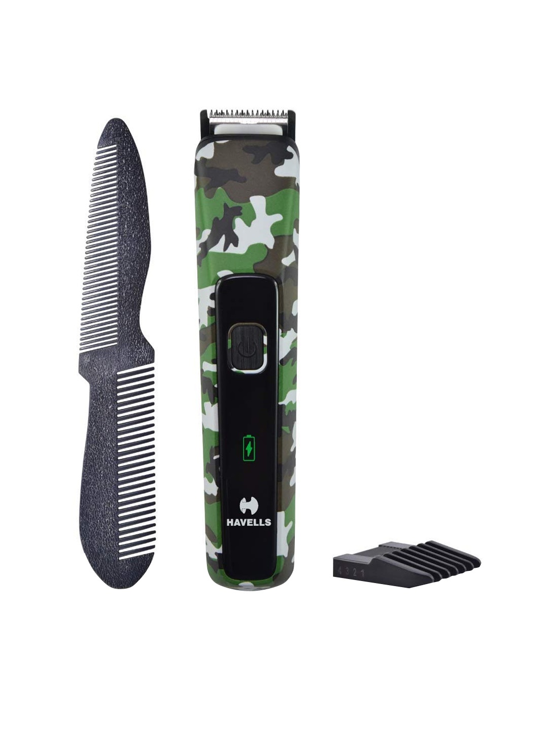 

Havells BT5113C Green and Black Rechargeable Beard Trimmer