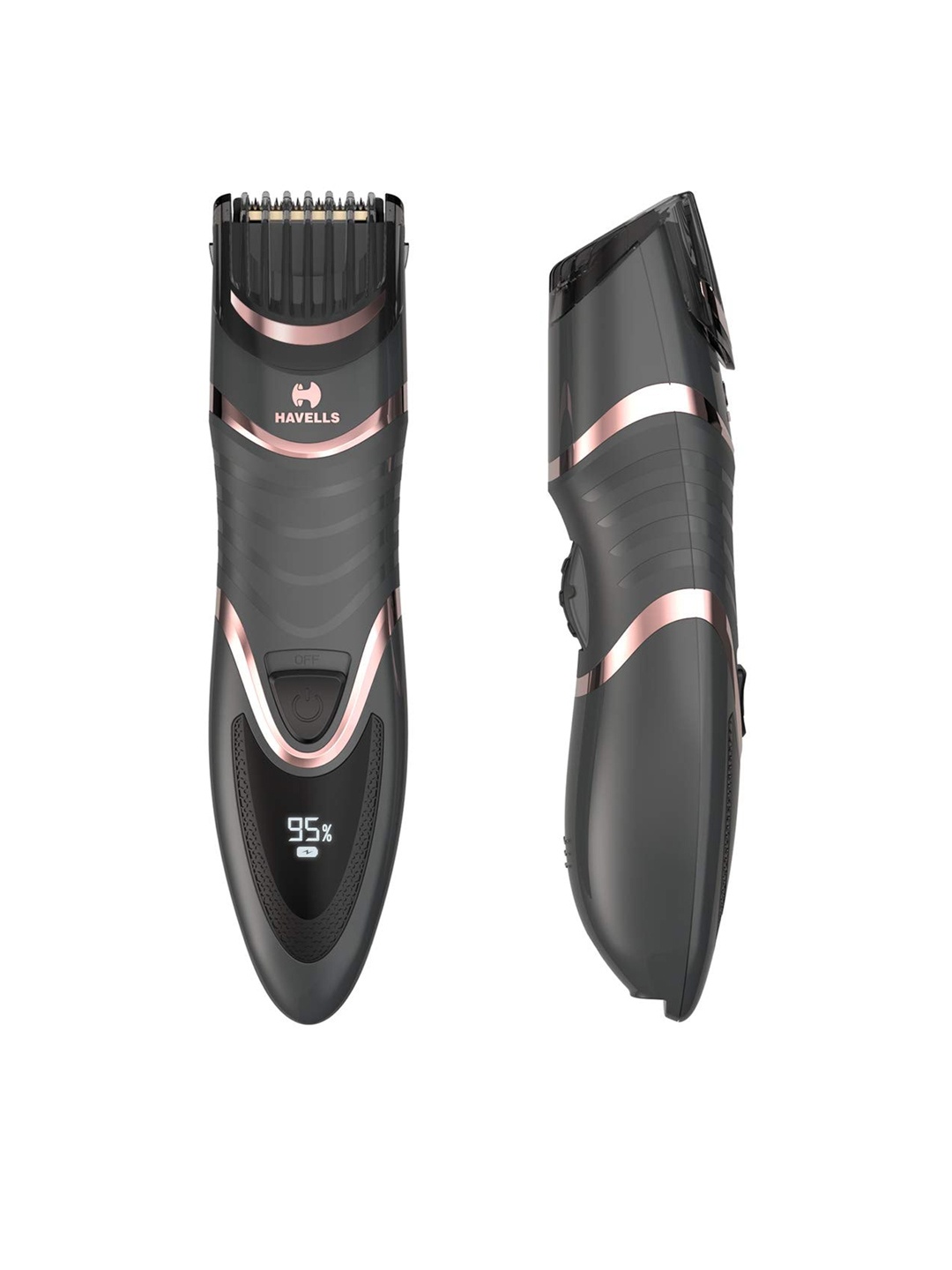 

Havells Men Rose Gold Titanium Coated Digital and USB Zoom Wheel Beard Trimmer