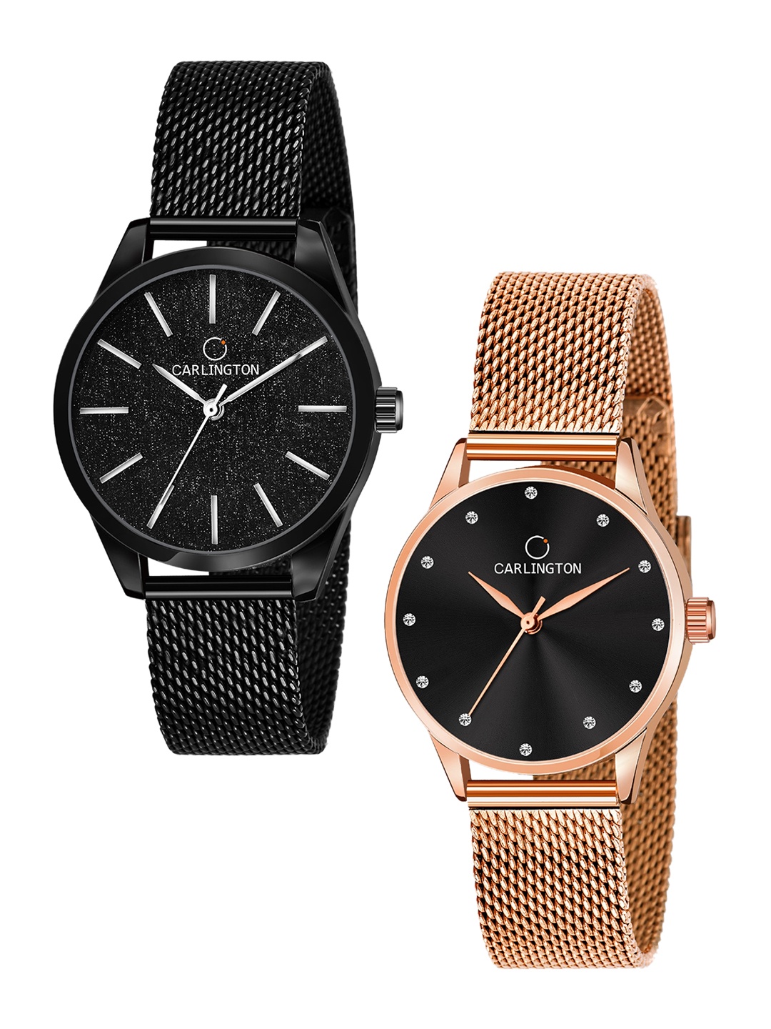 

CARLINGTON Women Multicoloured Dial & Multicoloured Stainless Steel Bracelet Style Straps Analogue Watch, Multi