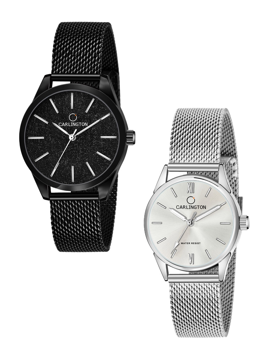

CARLINGTON Women Set Of 2 Watches CT2001-CT2008, Black