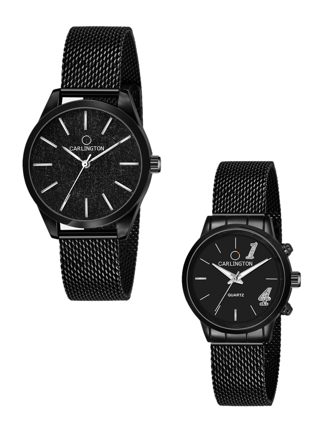 

CARLINGTON Women Multicoloured Dial 2 Stainless Steel Bracelet Style Straps Analogue Watch, Multi