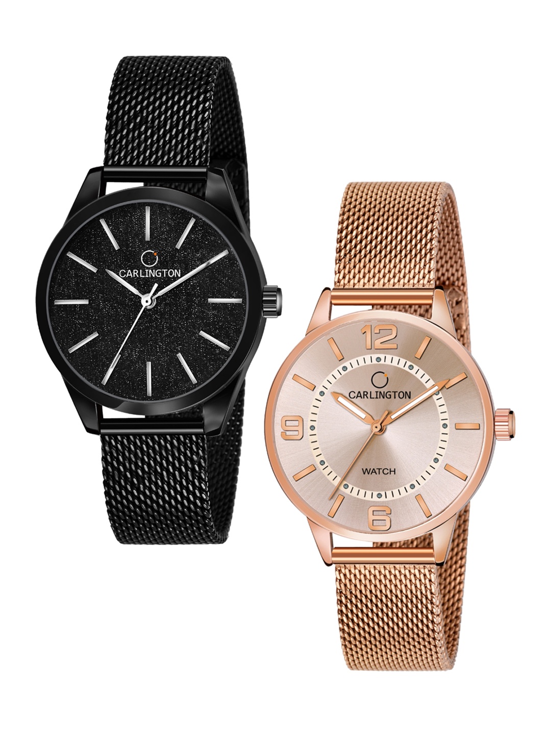 

CARLINGTON Women Multicoloured Dial & Multicoloured Stainless Steel Bracelet Style Straps Analogue Watch, Multi