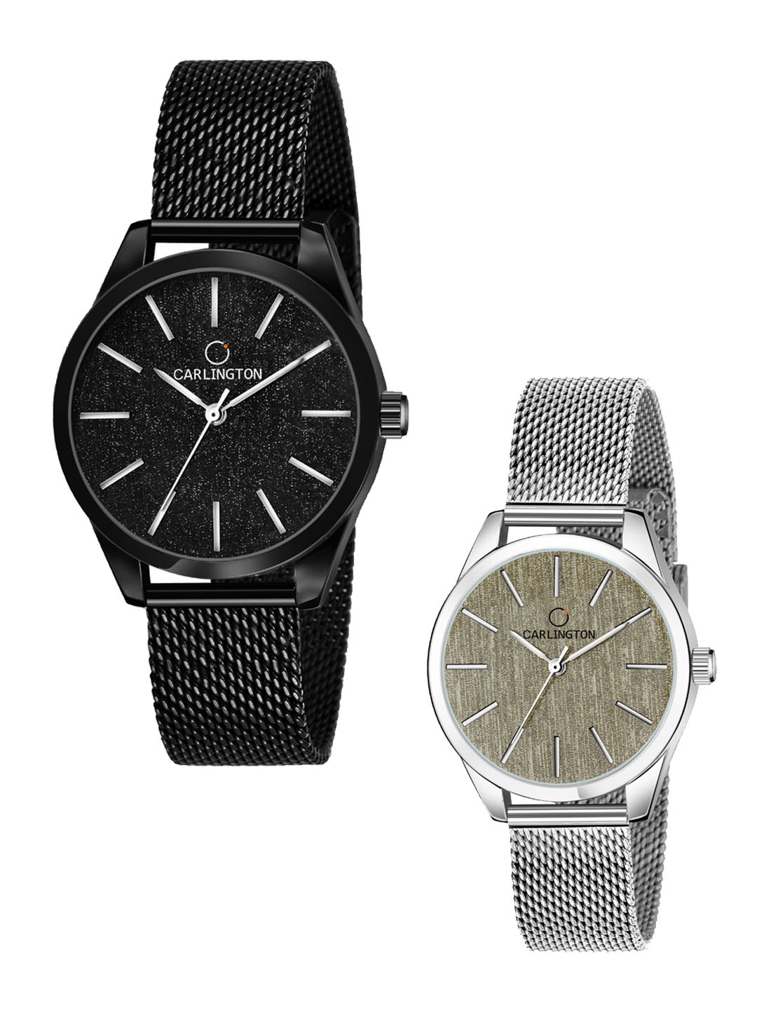 

CARLINGTON Women Pack of 2 Multicoloured Dial & Multicoloured Bracelet StyleAnalogue Watch, Multi