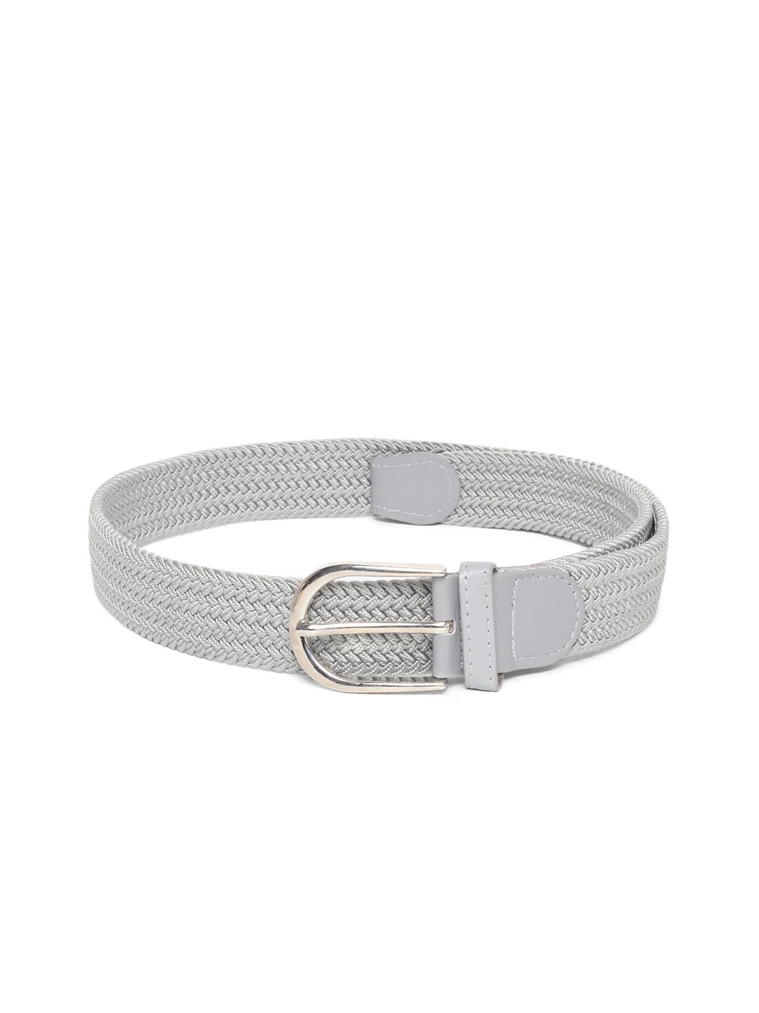 

MONKS & KNIGHTS Unisex Grey Braided Stretchable Belt