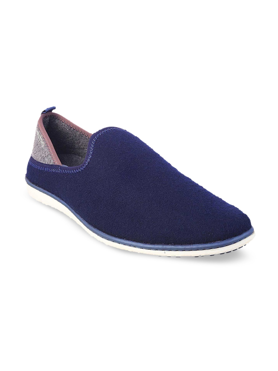 

Metro Men Blue Colourblocked Slip-On Sneakers