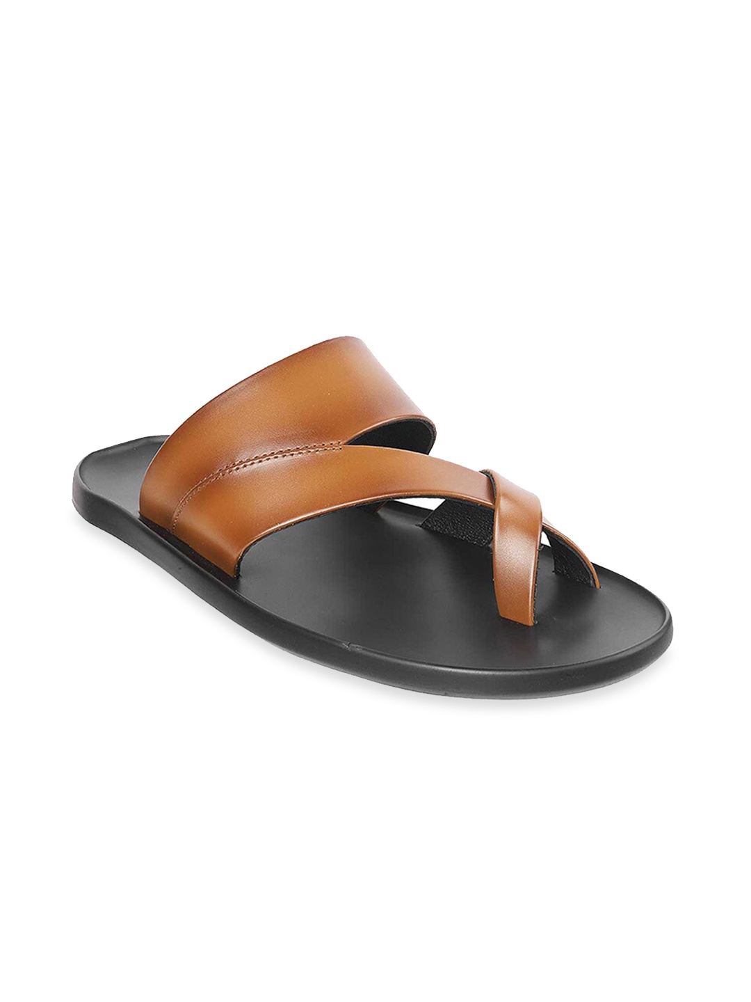 

Metro Men Tan Leather Comfort Sandals