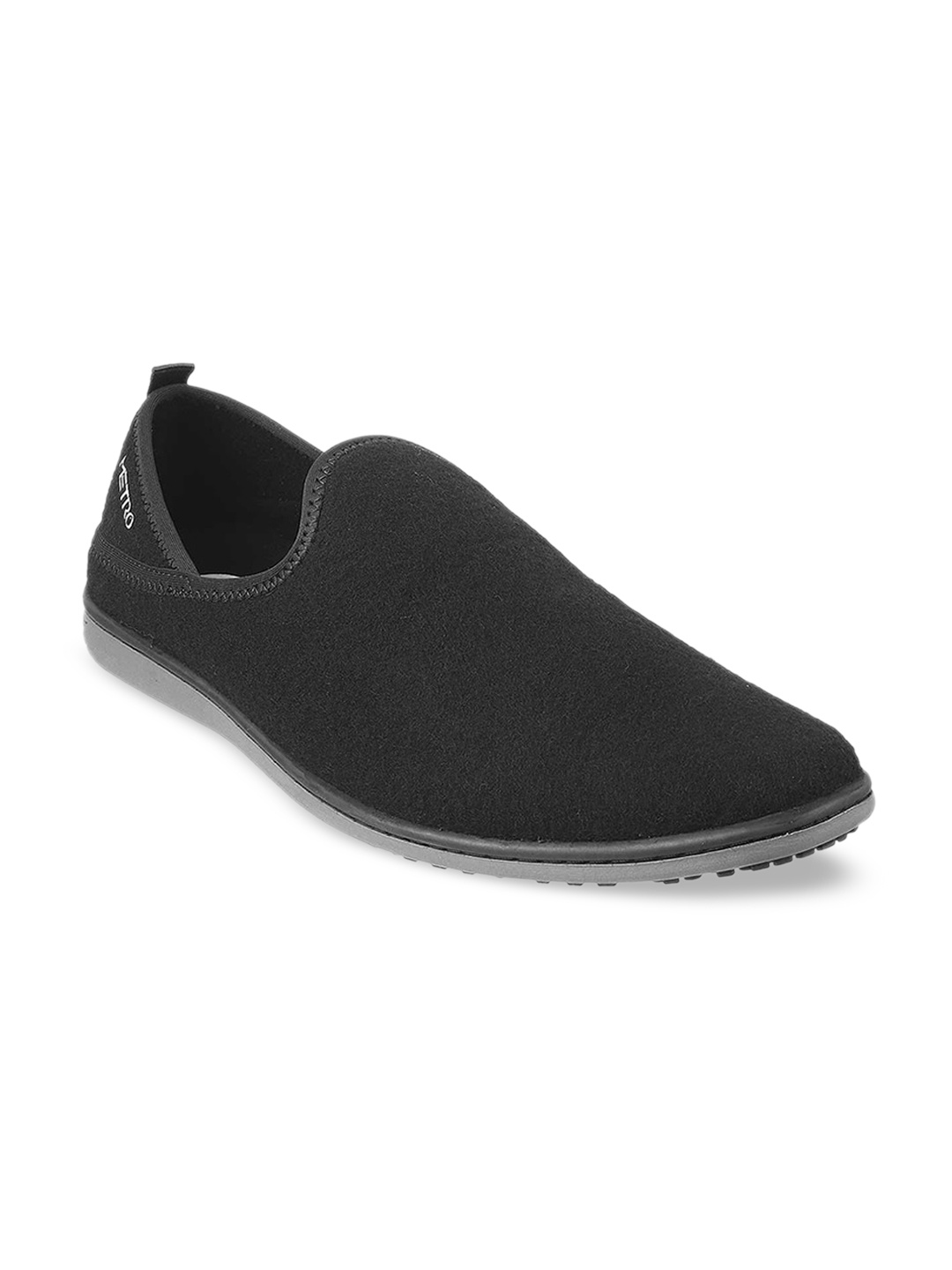 

Metro Men Black Slip-On Sneakers