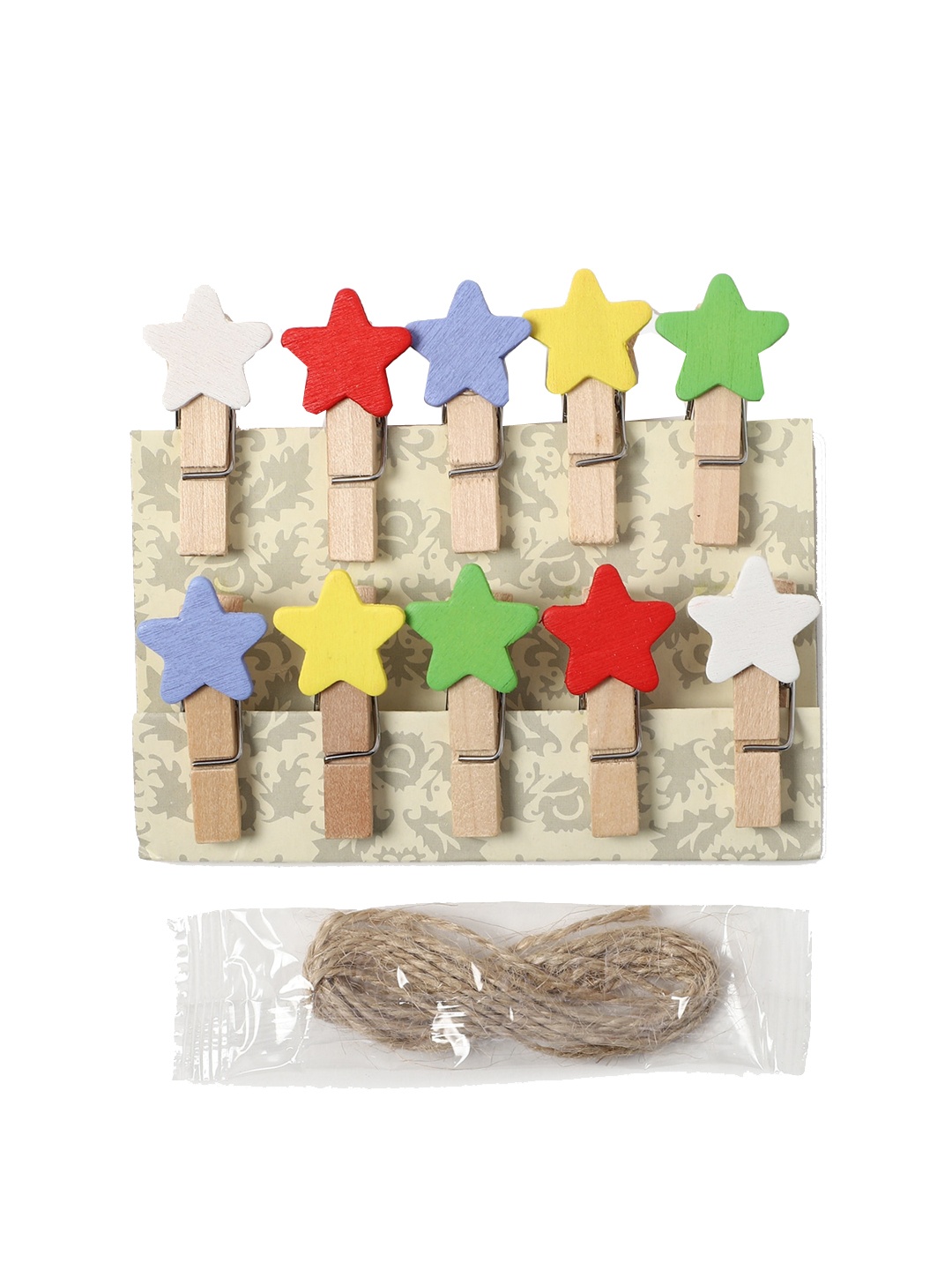 

FOREVER 21 Multi Star Wooden Photo Clip