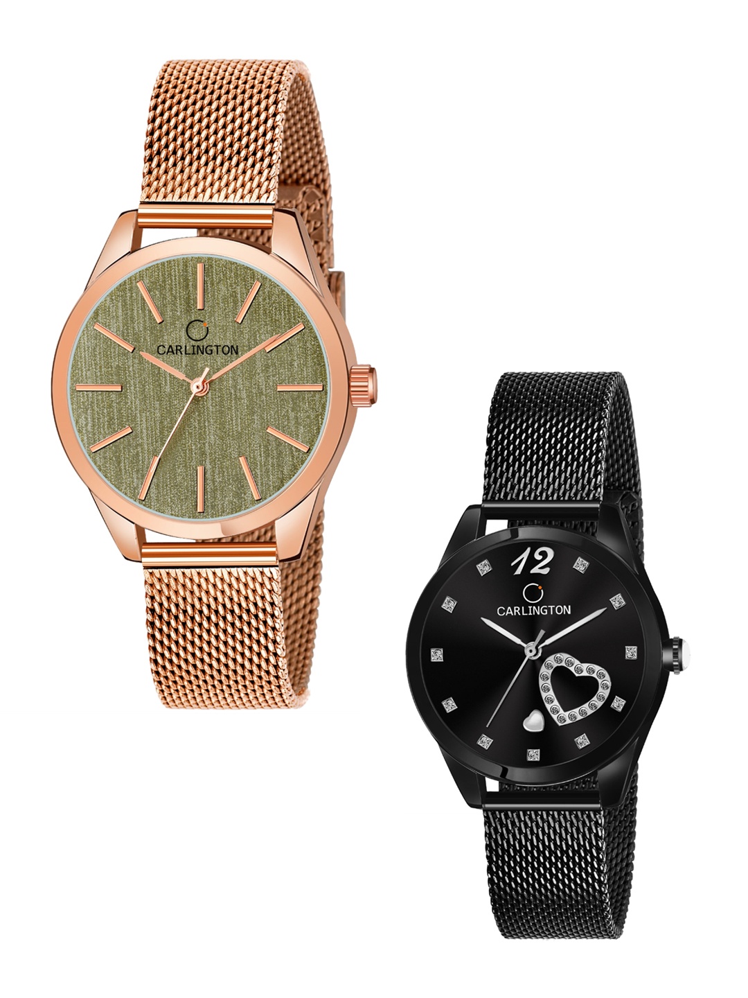 

CARLINGTON Women Set of 2 Multi Analogue Watches