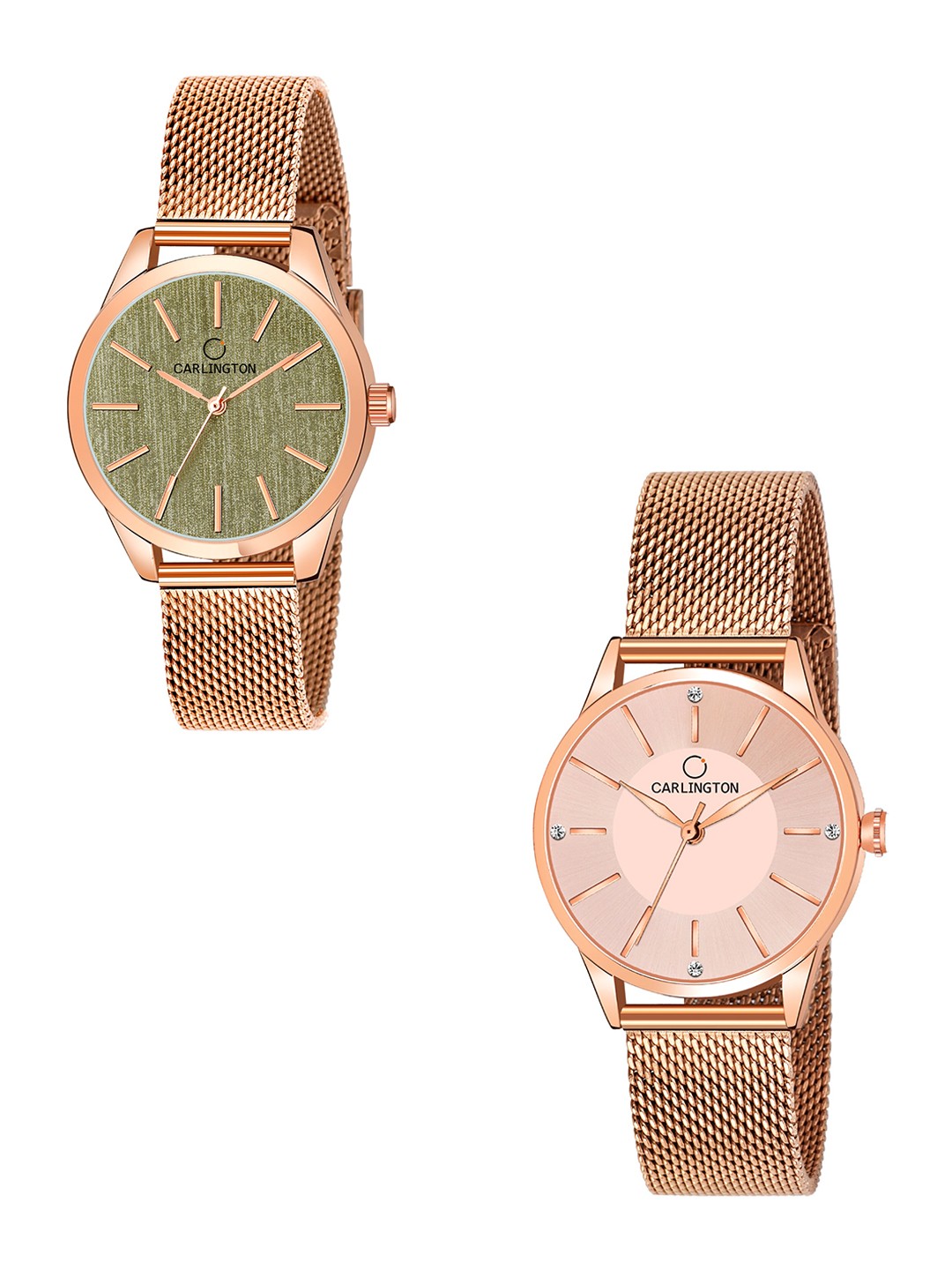 

CARLINGTON Women Pack of 2 Multicoloured Dial & Multicoloured Watch, Multi