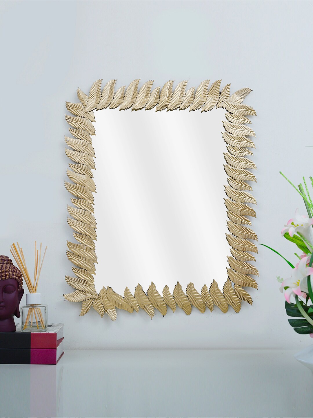 

HomeTown Gold-Toned Glamor Iron Mirror