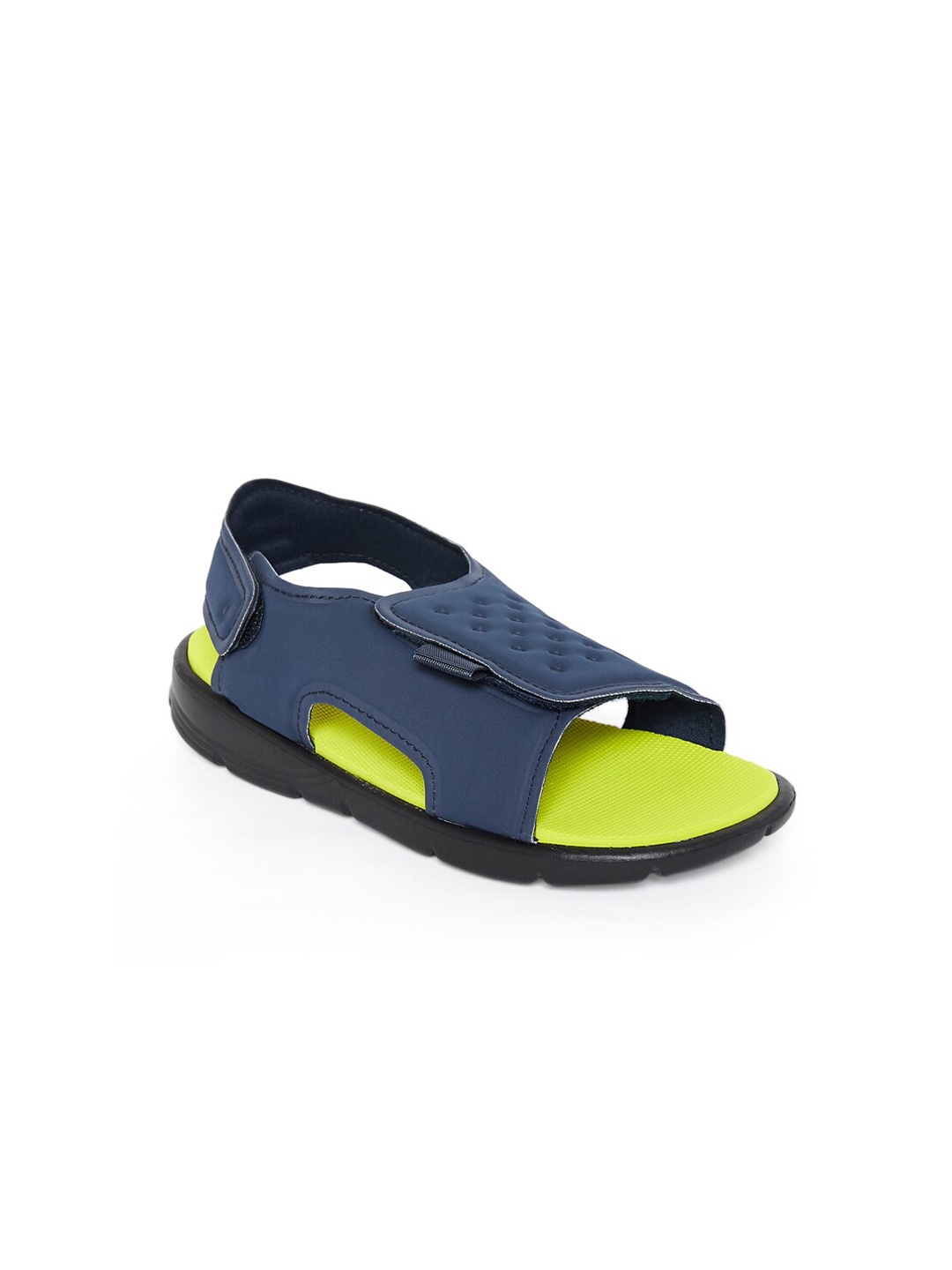 

Pantaloons Junior Boys Navy Blue & Lime Green Canvas Comfort Sandals