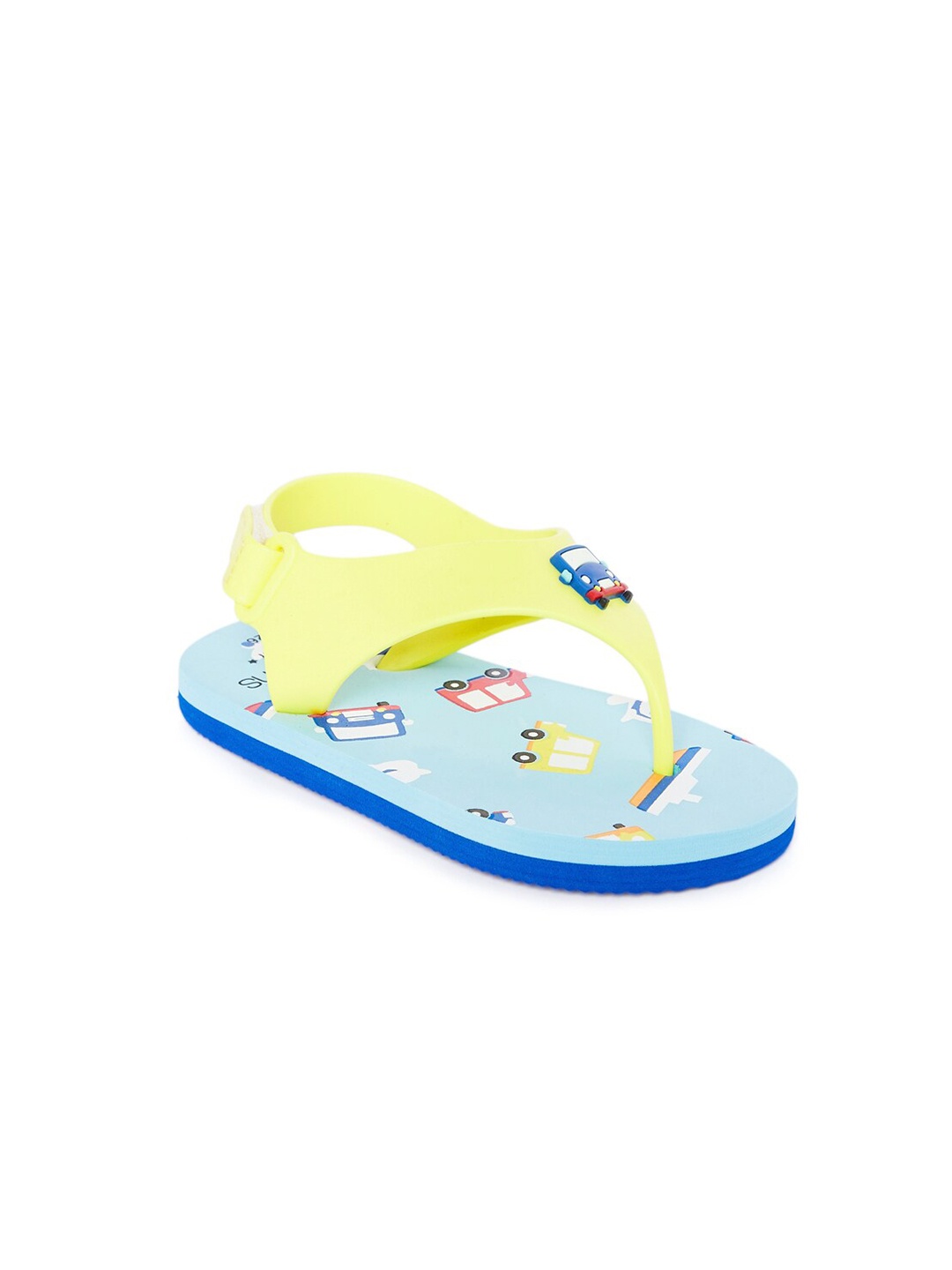 

Pantaloons Junior Boys Yellow & Blue Printed Slip-On