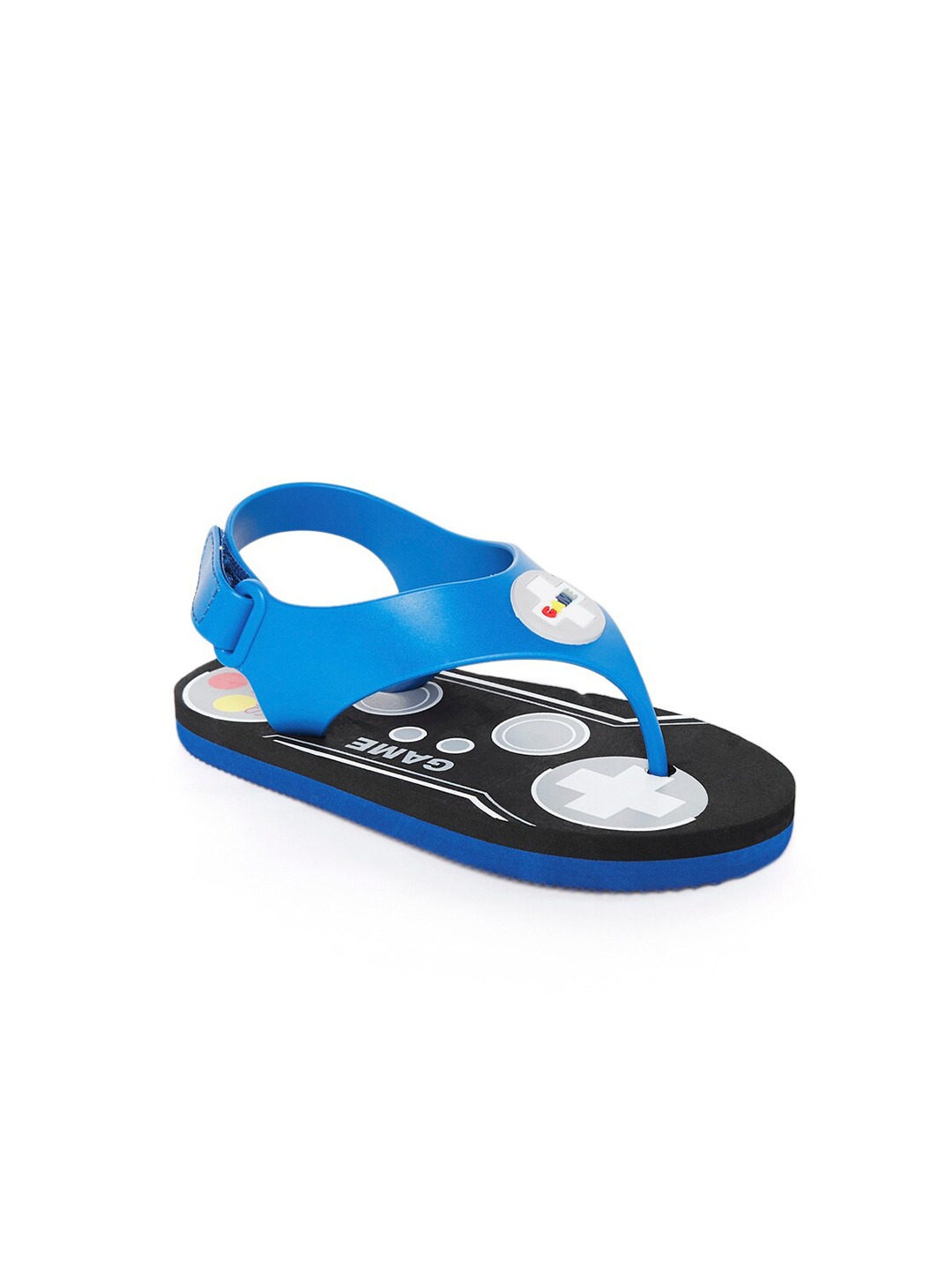 

Pantaloons Junior Boys Blue & White Printed Thong Flip-Flops