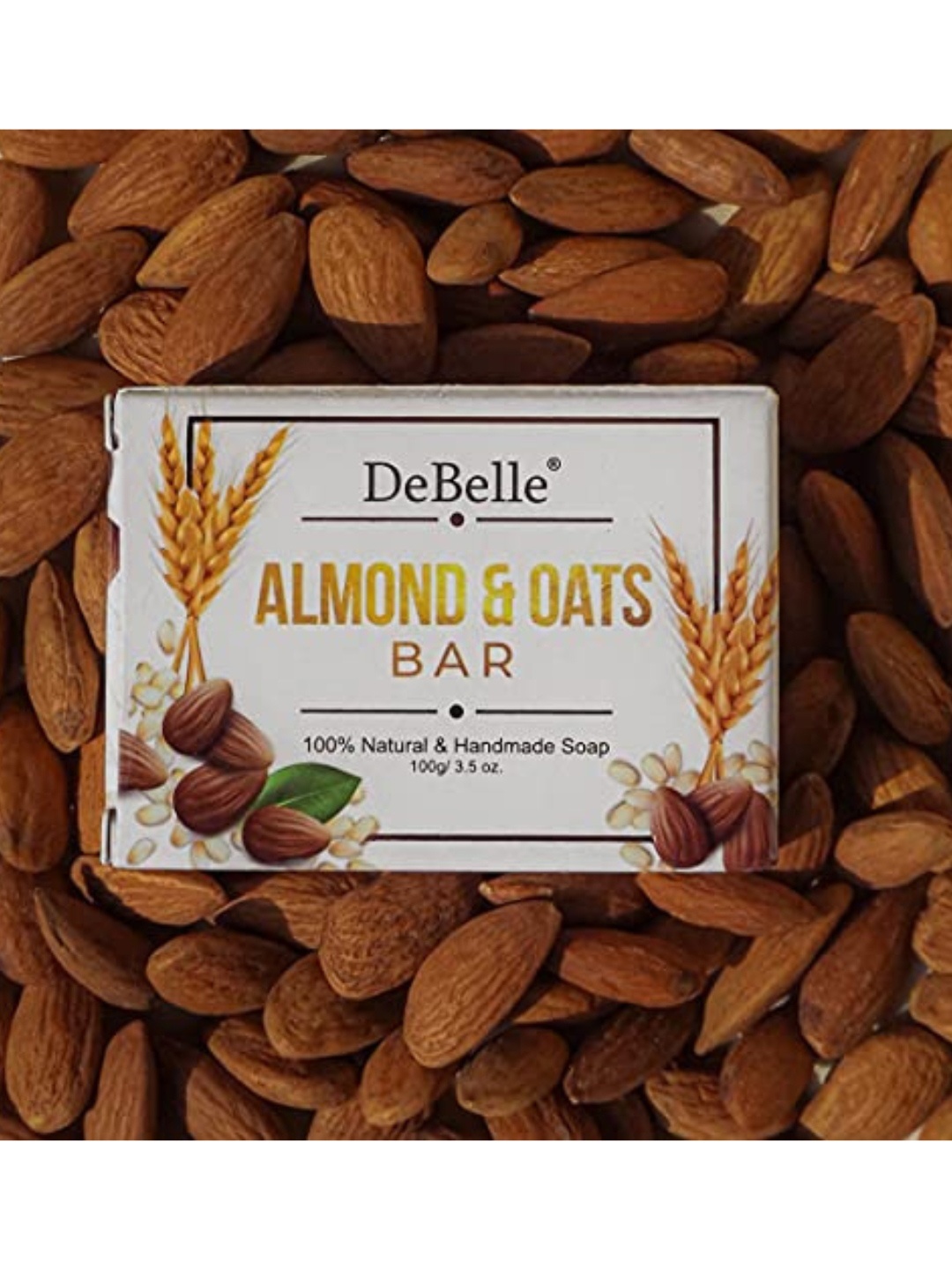 

DeBelle Handmade Almond & Oats Natural Soap Bar 100g, Cream