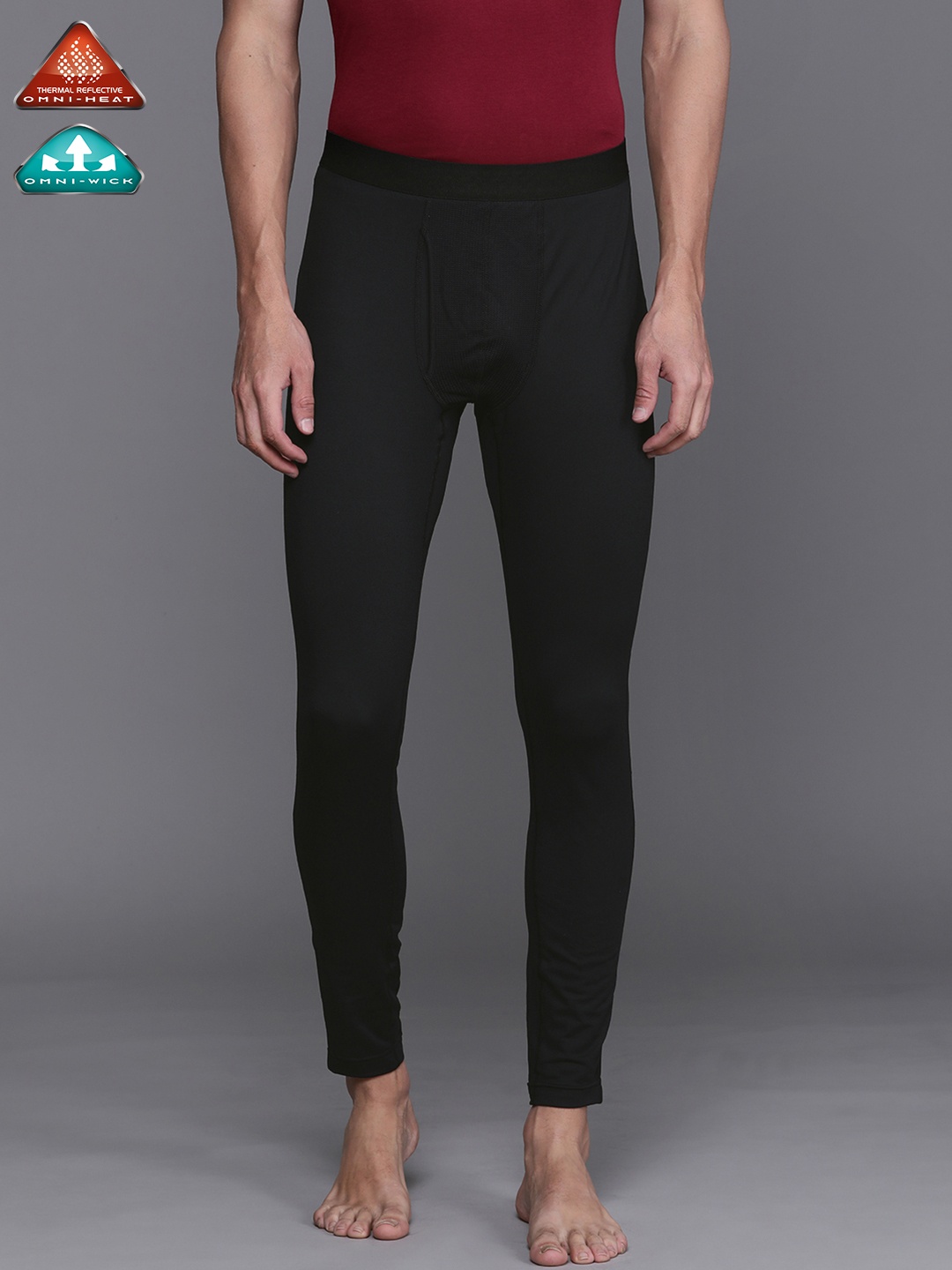 

Columbia Men Black Solid Omni Heat Infinity Thermal Bottoms