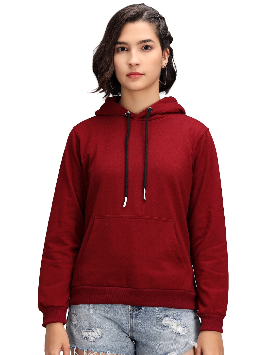 

Ratans Women Maroon Sweatshirt