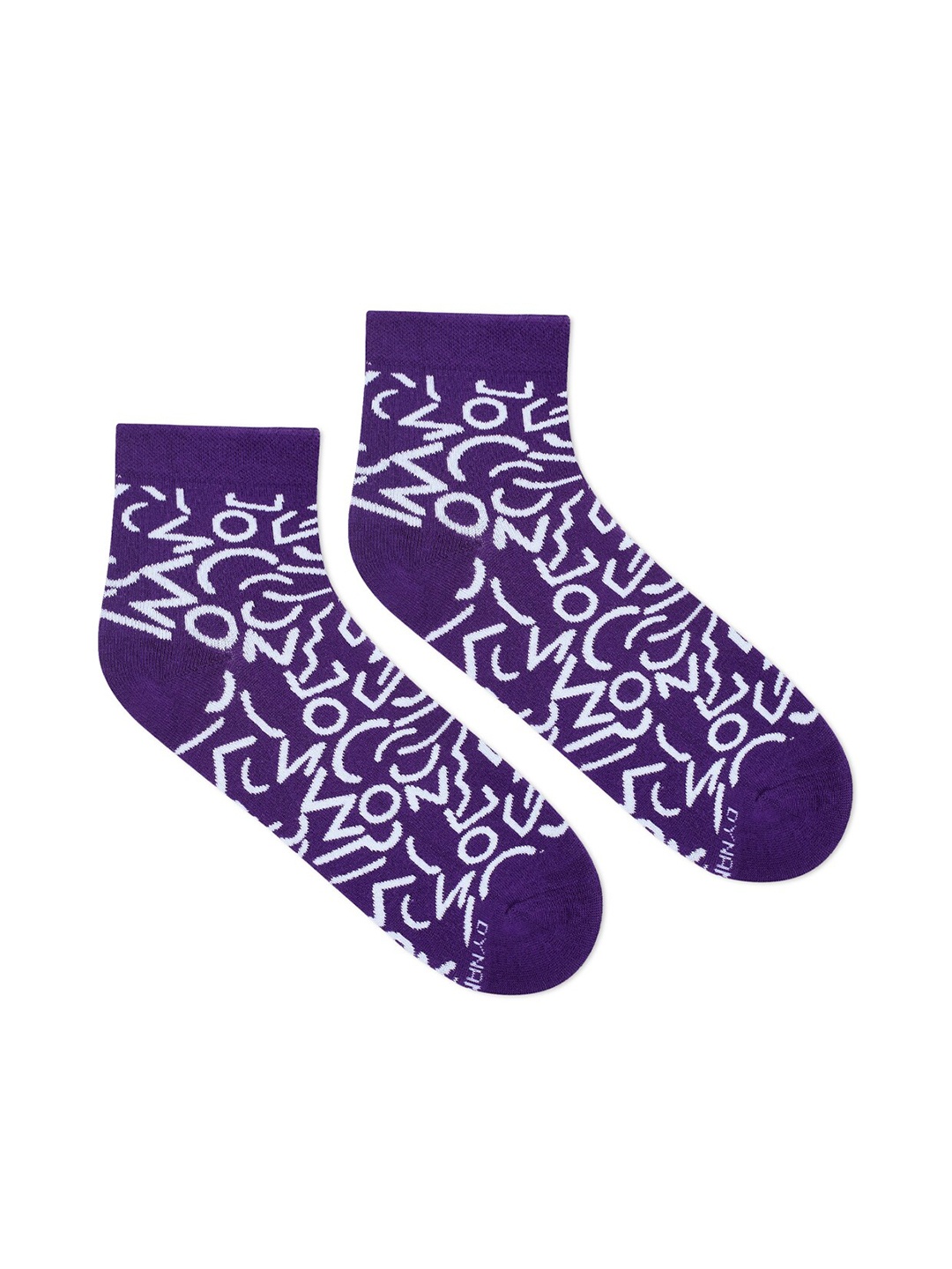 

Dynamocks Purple & White Abstract Patterned Ankle-Length Socks