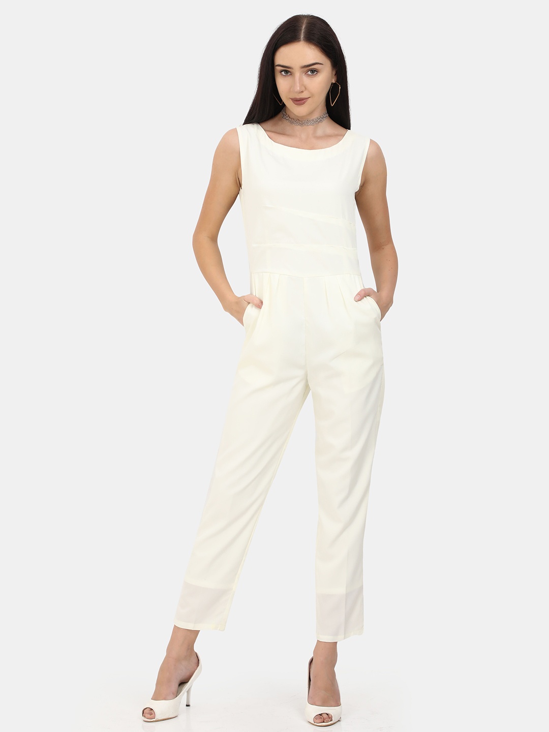 

STYL CO Cream-Coloured Basic Jumpsuit