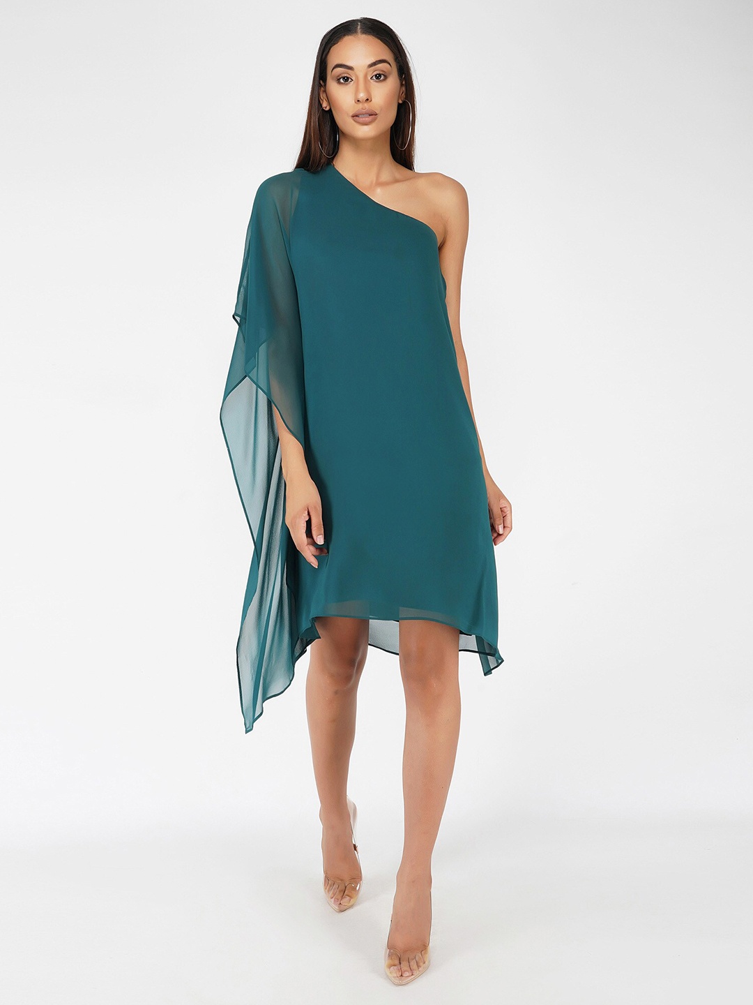 

ATTIC SALT Green Georgette Kaftan Dress