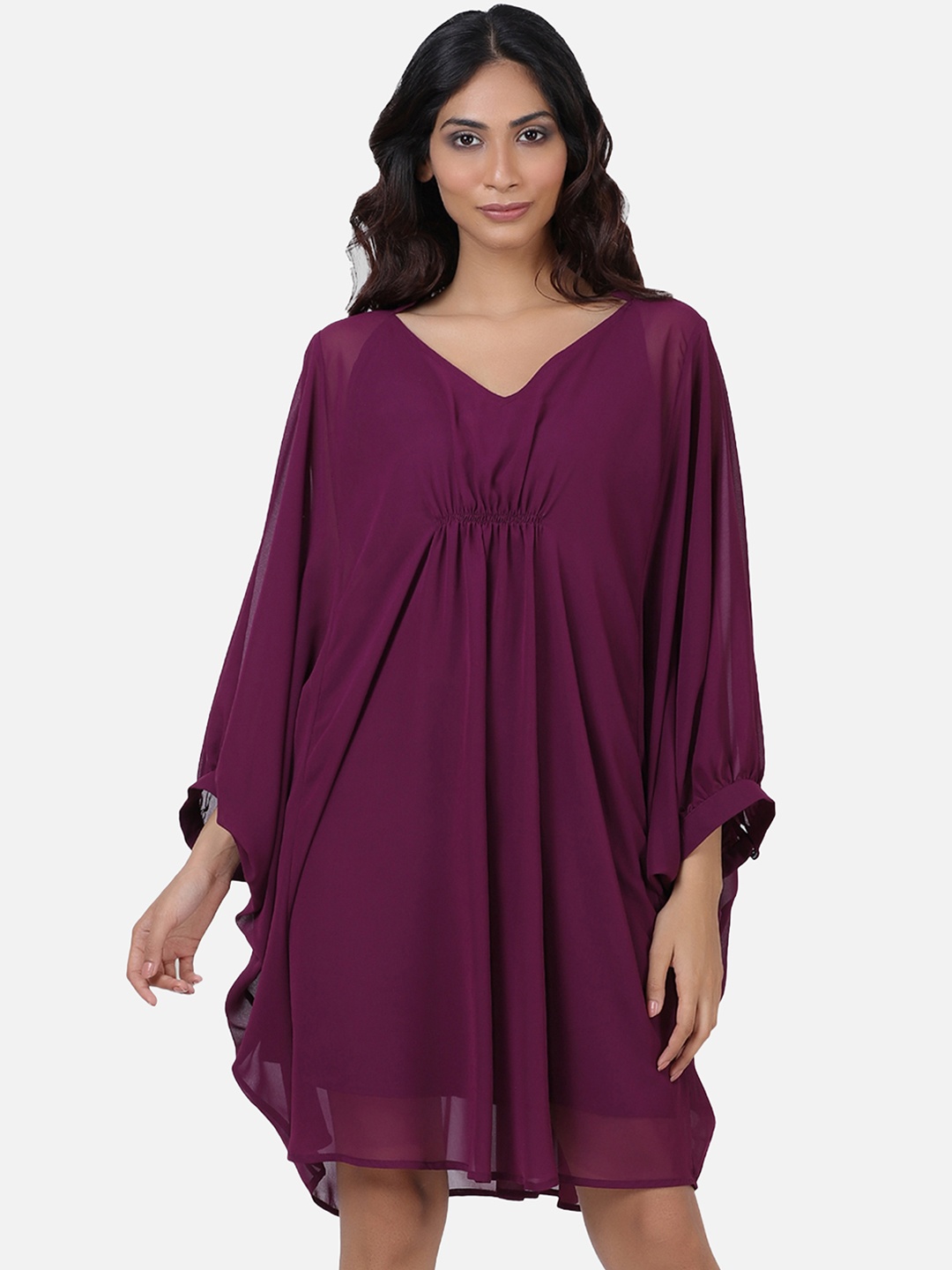 

ATTIC SALT Purple Georgette Kaftan Dress