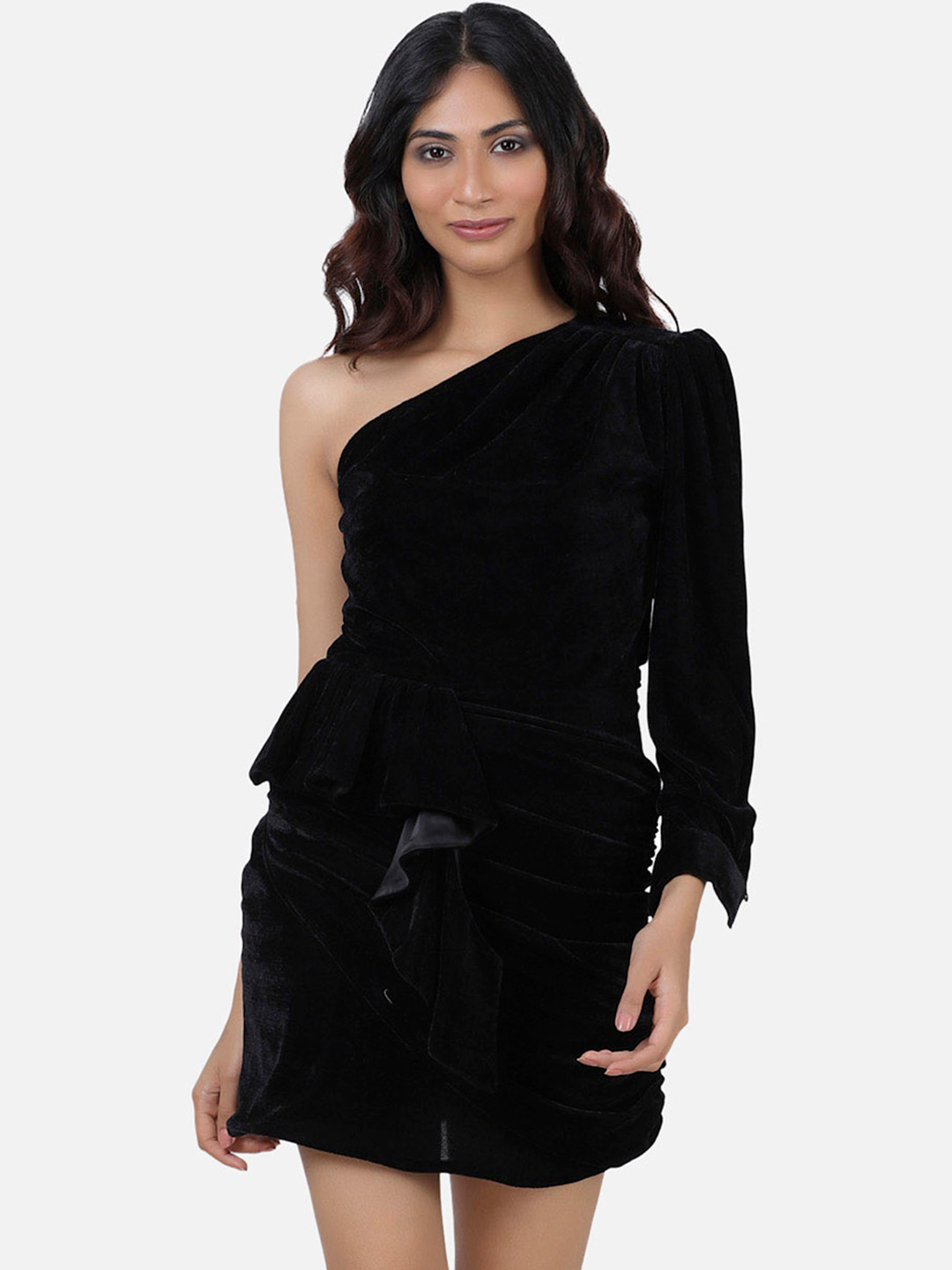 

ATTIC SALT Black Bodycon Alexa Velvet Mini Dress