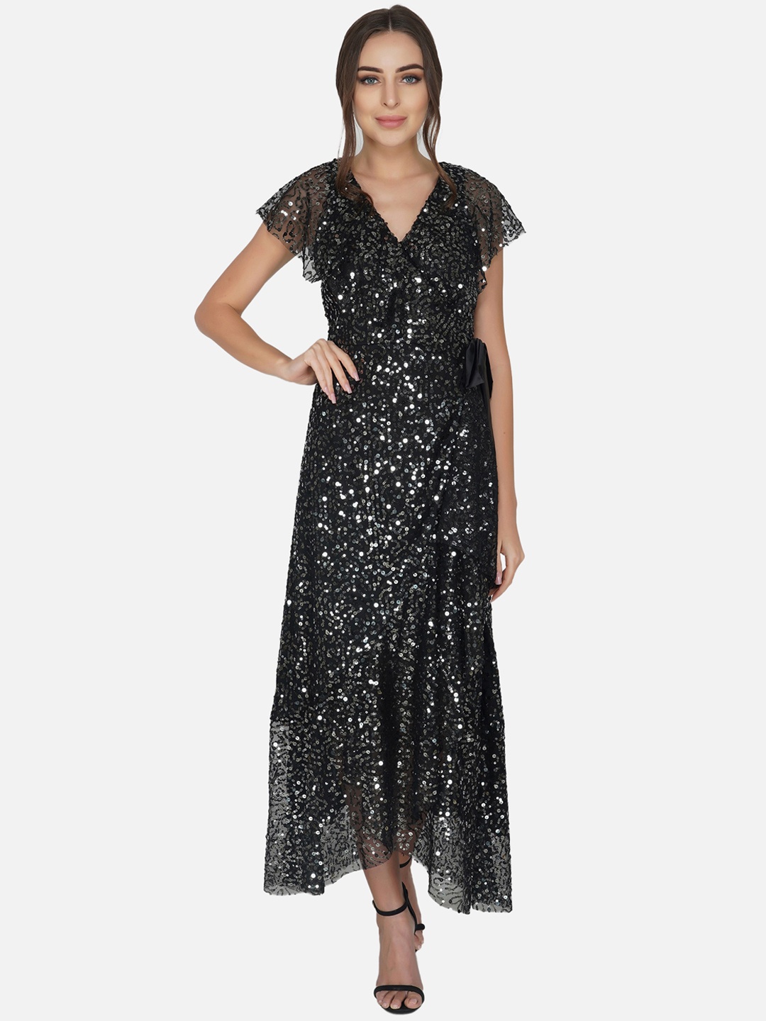 

ATTIC SALT Black Embellished Midi Dress