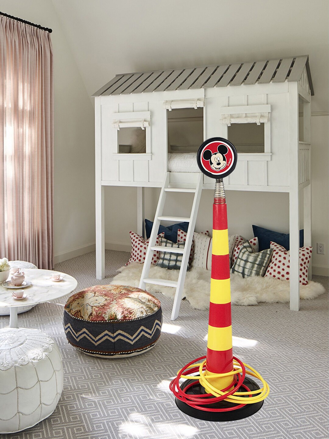 

ITOYS Kids Red & Yellow Mickey Hoopy Loopy Ring Toss Throw Game With 8 Rings