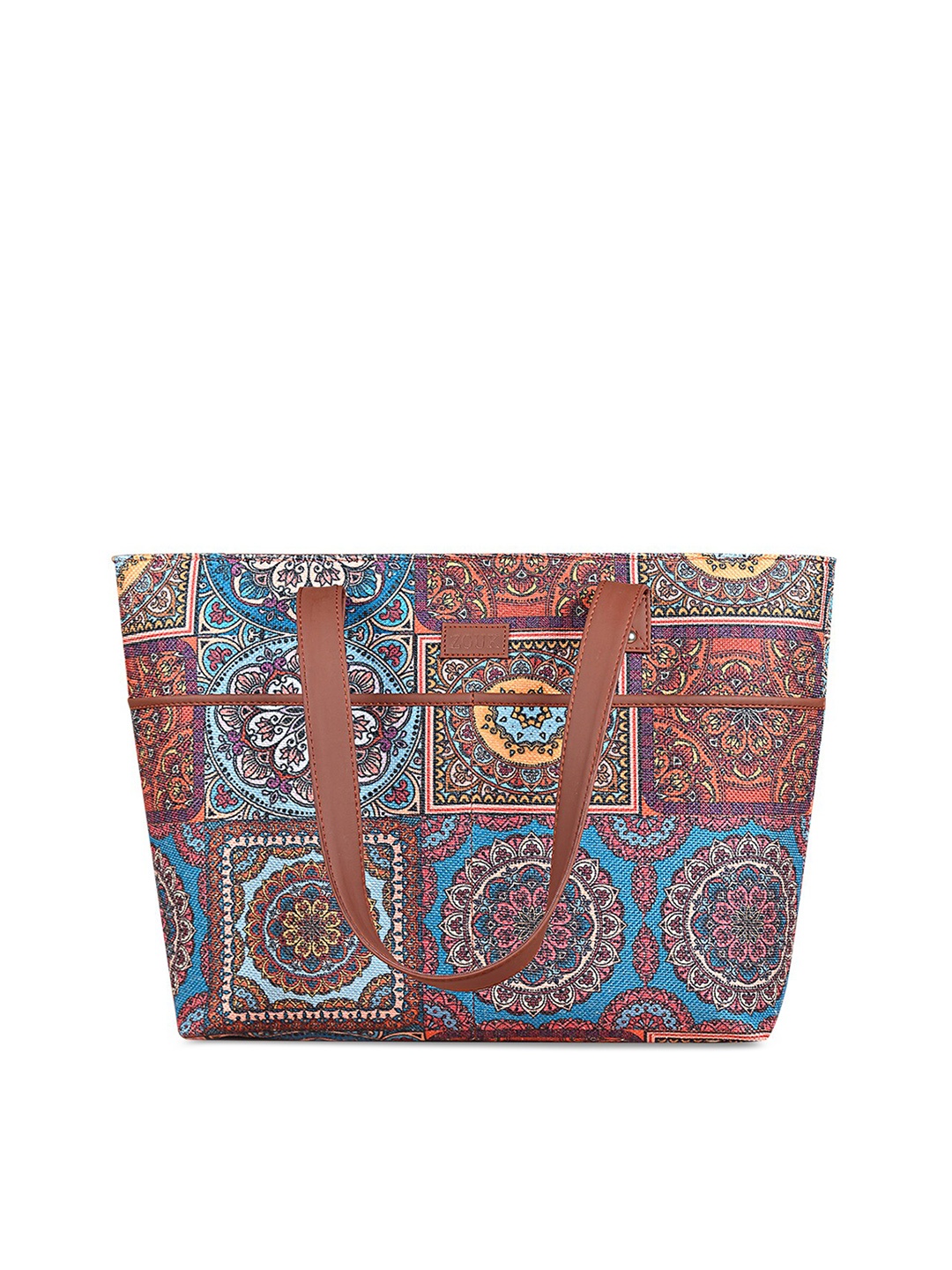 

ZOUK Multicoloured Ethnic Motifs Printed Shopper Tote Bag, Multi