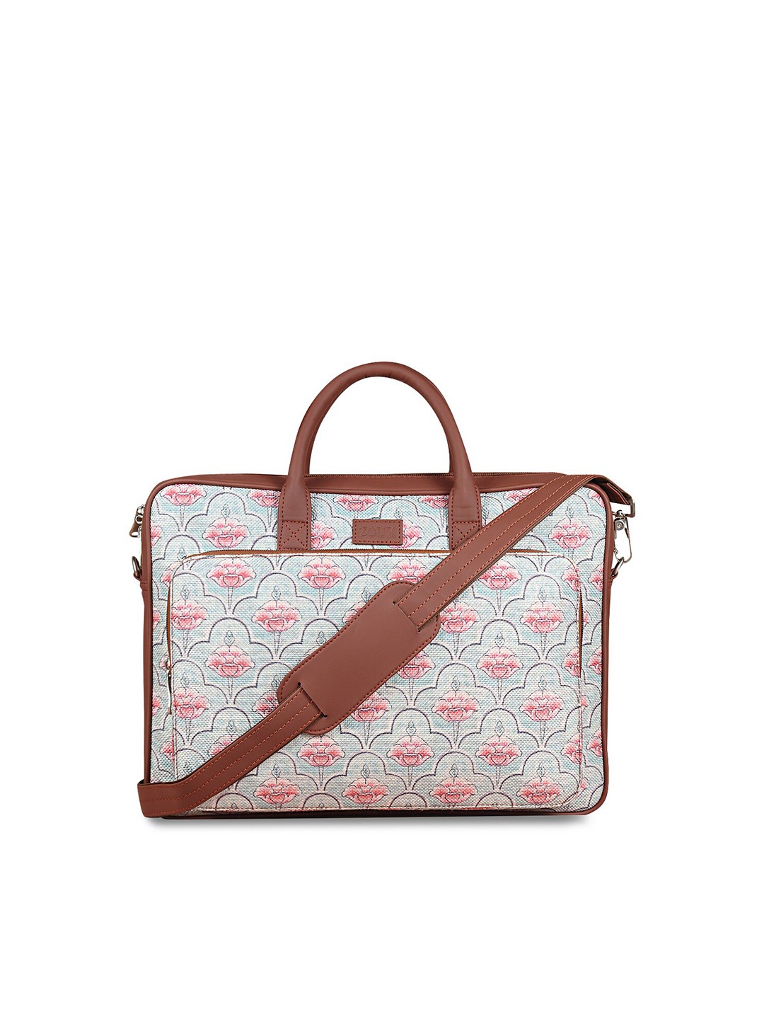 

ZOUK Unisex Blue & Red Printed Jute Laptop Bag