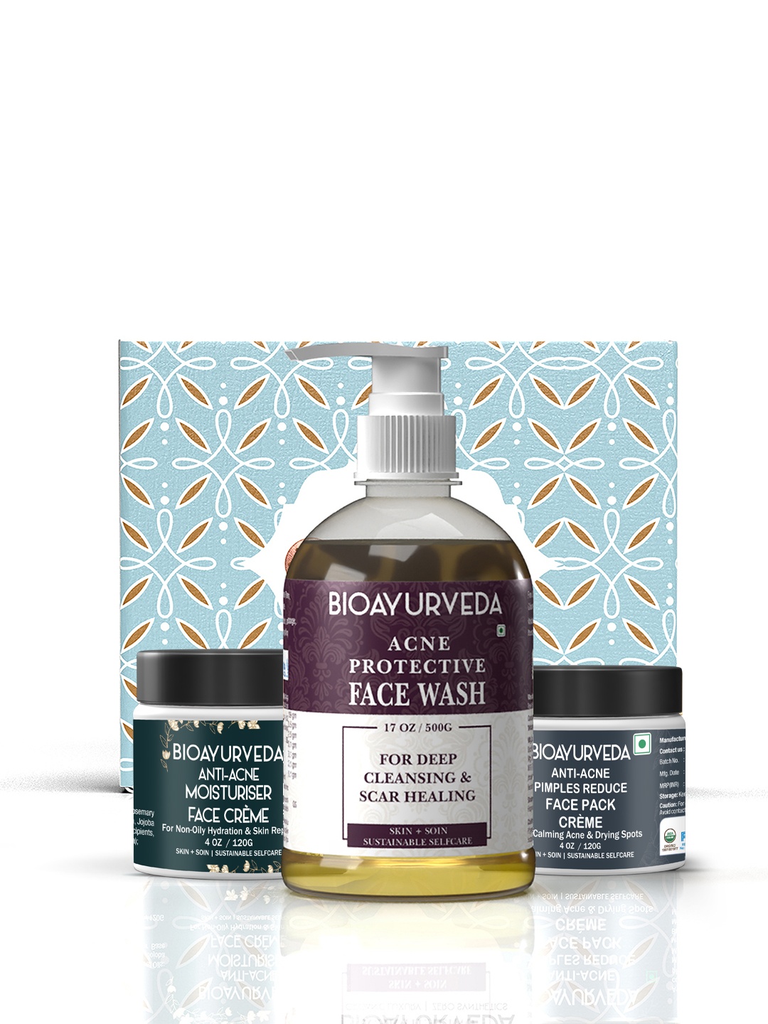 

BIOAYURVEDA Set of 3 Organic & Natural Acne Care Pack, Multi