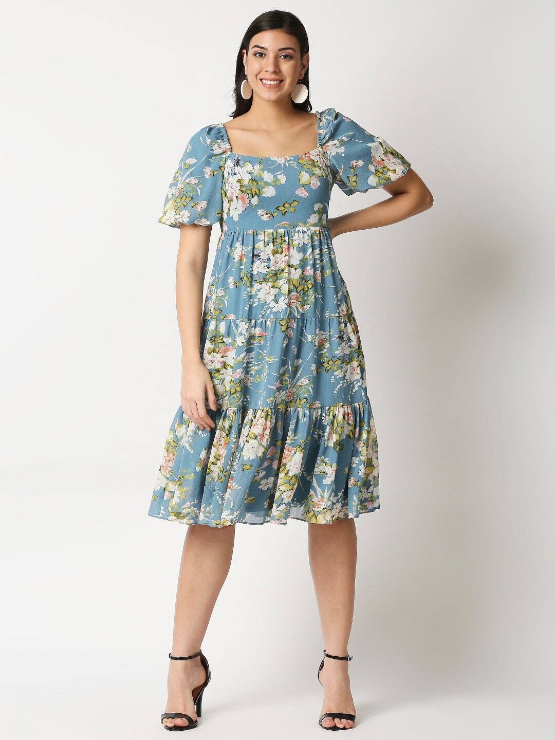 

20Dresses Floral Chiffon Empire Dress, Blue