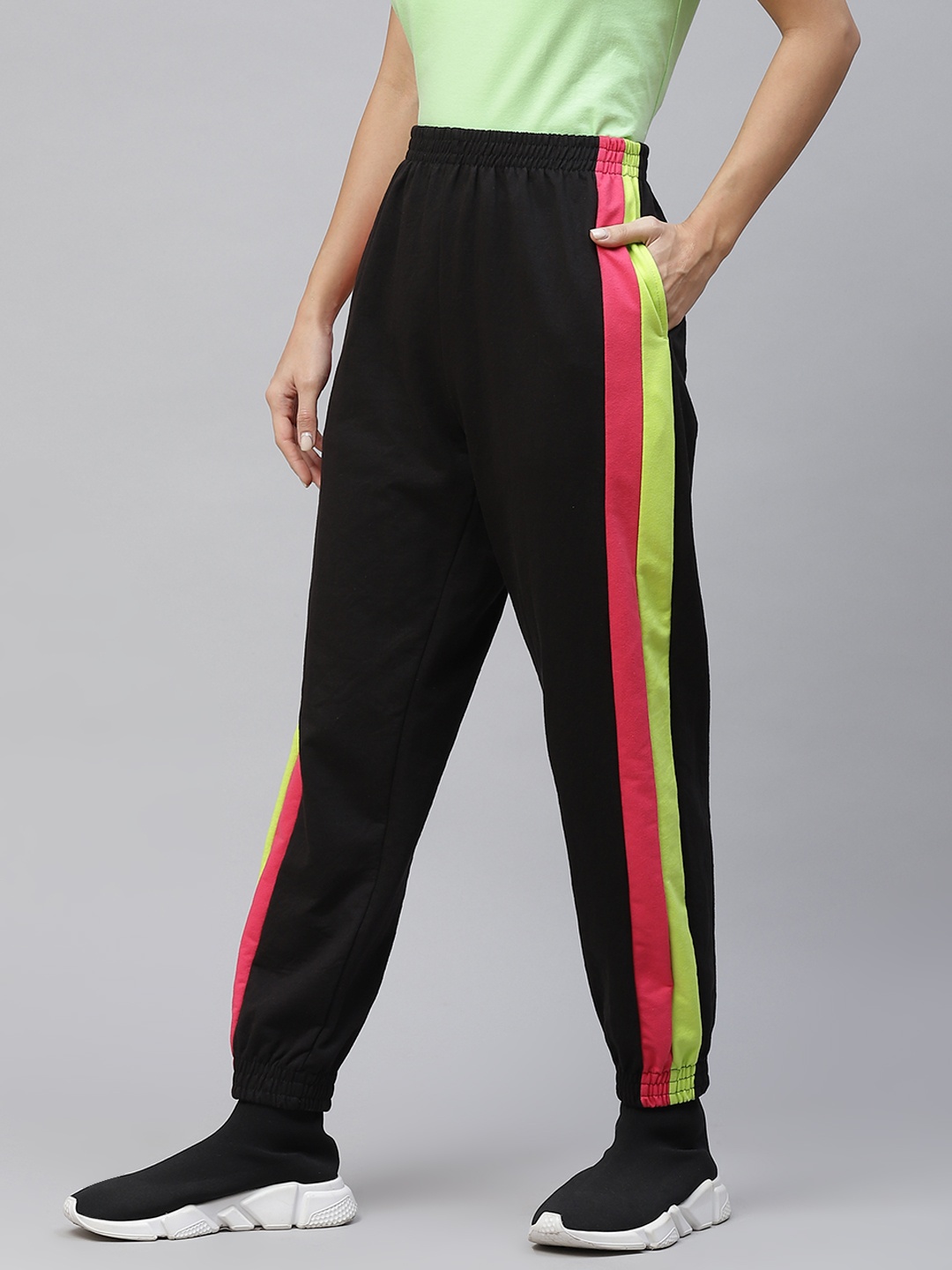 

Laabha Women Black Solid Track Pant
