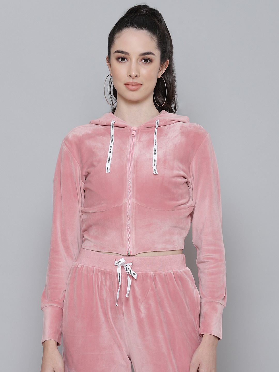 

SASSAFRAS Women Pink Crop Tailored Jacket