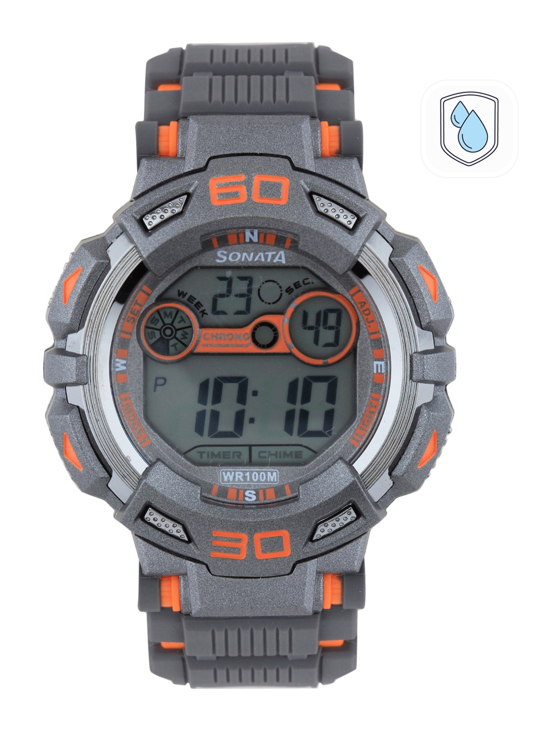 

Sonata Men Ocean Series II Digital Watch 77009PP03J, Grey