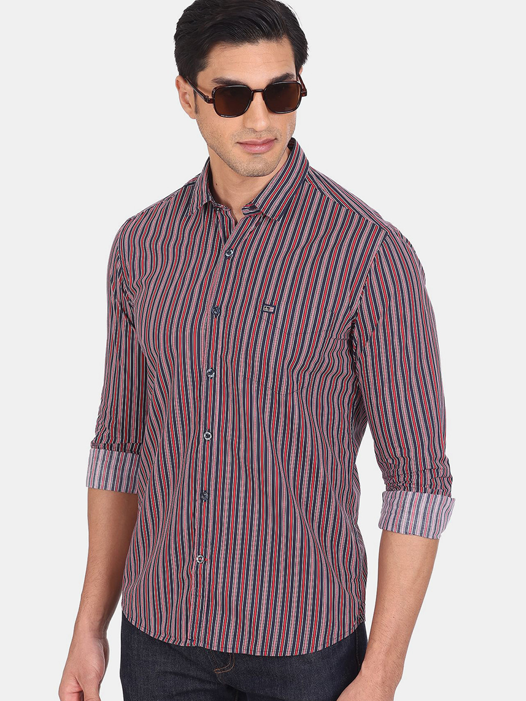 

Arrow Sport Men Blue Opaque Striped Casual Shirt