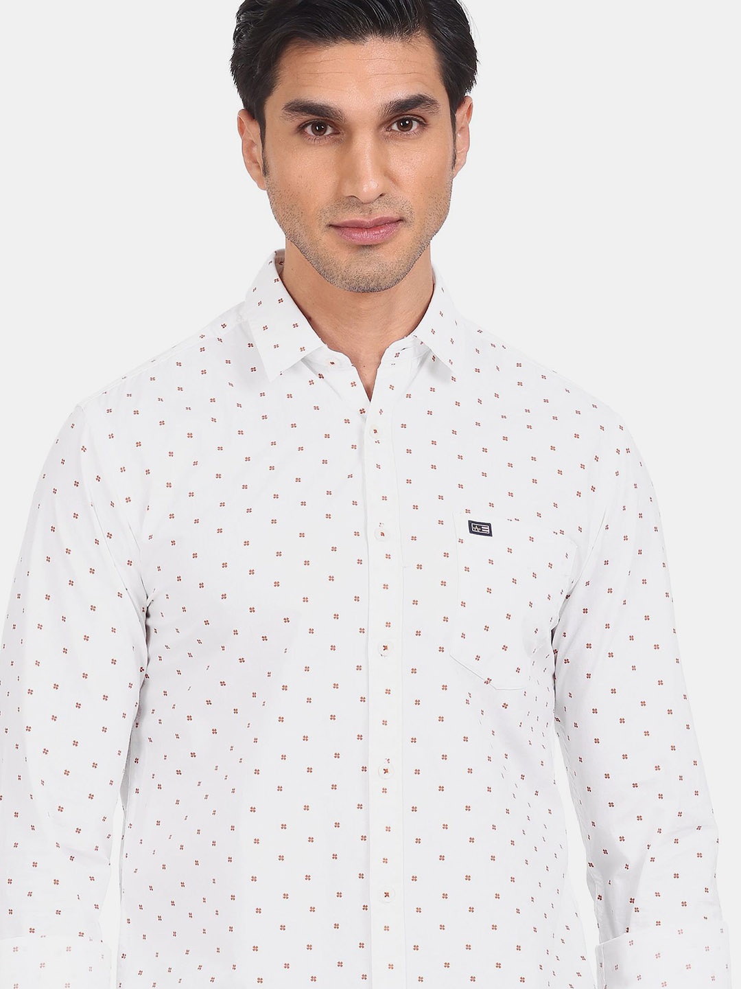 

Arrow Sport Men White Opaque Printed Casual Shirt