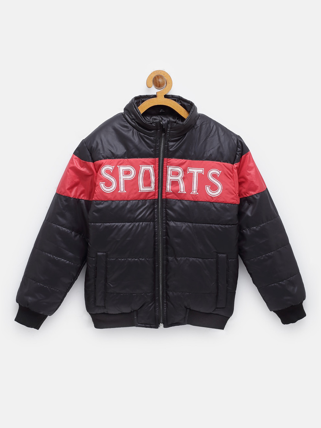 

NYNSH Boys Black Printed Puffer Jacket