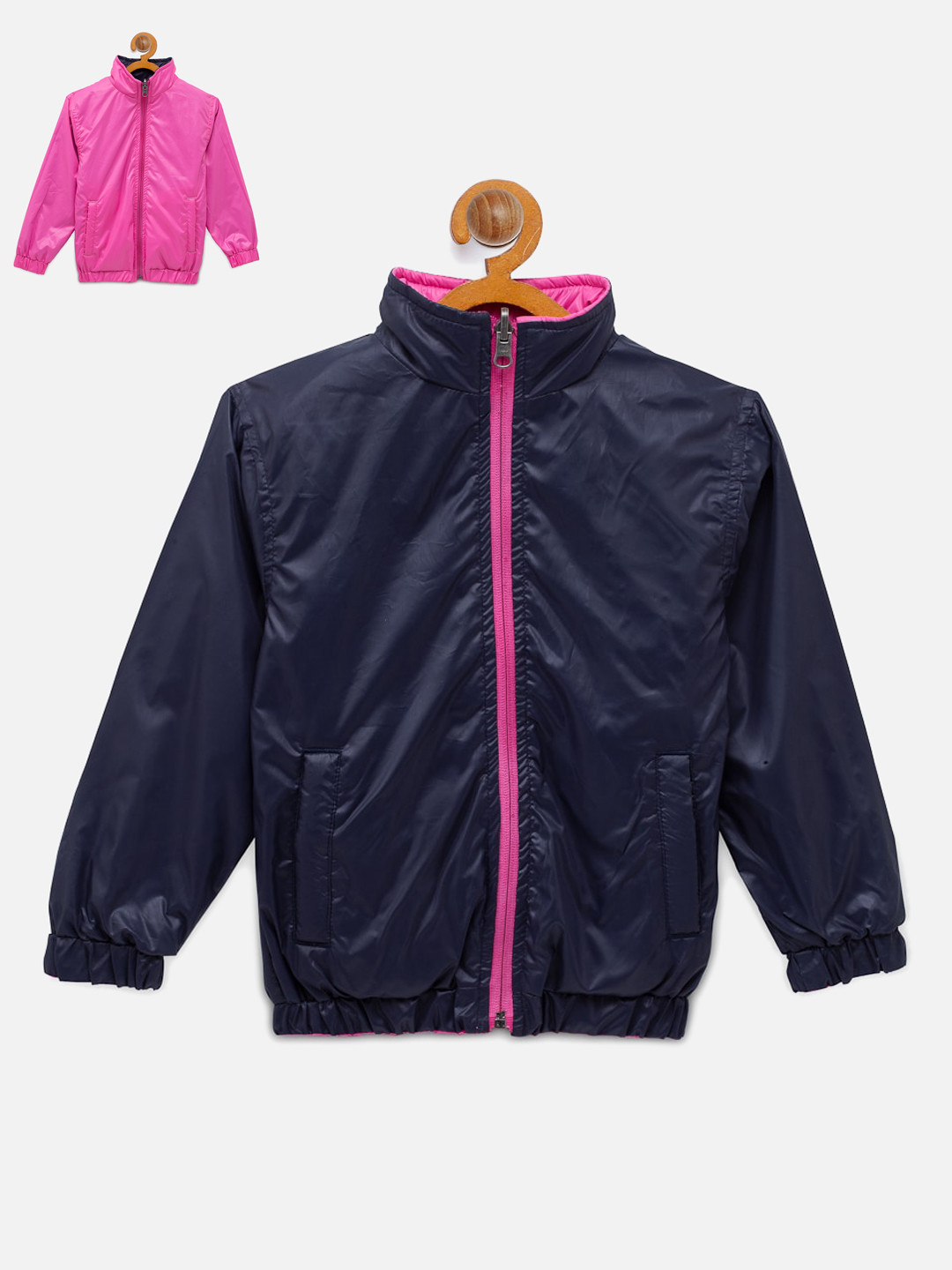 

NYNSH Boys Blue Colourblocked Reversible Padded Jacket