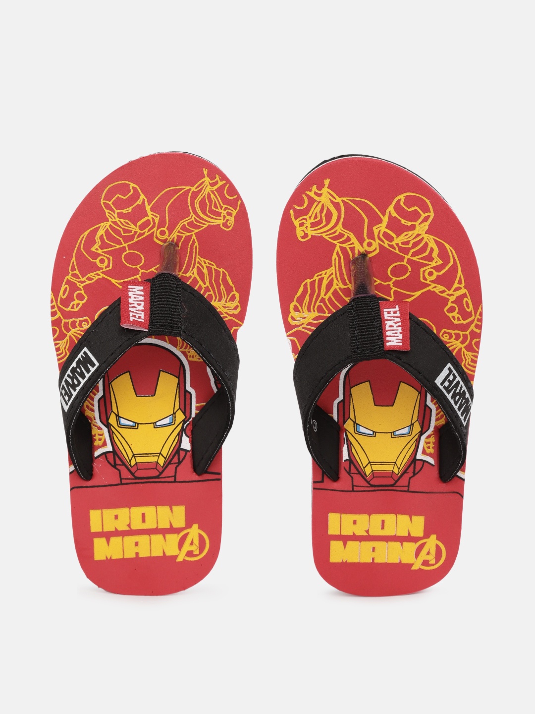 

toothless Boys Black Marvel Iron Man Rubber Thong Flip-Flops