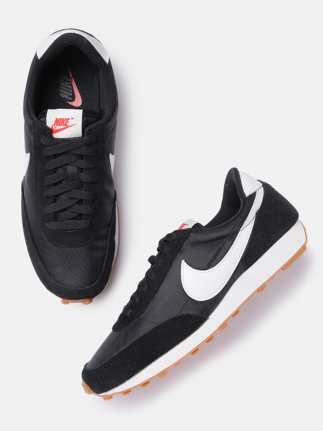 

Nike Women Black Solid Daybreak Regular Sneakers with Cleated & Contrast Sole