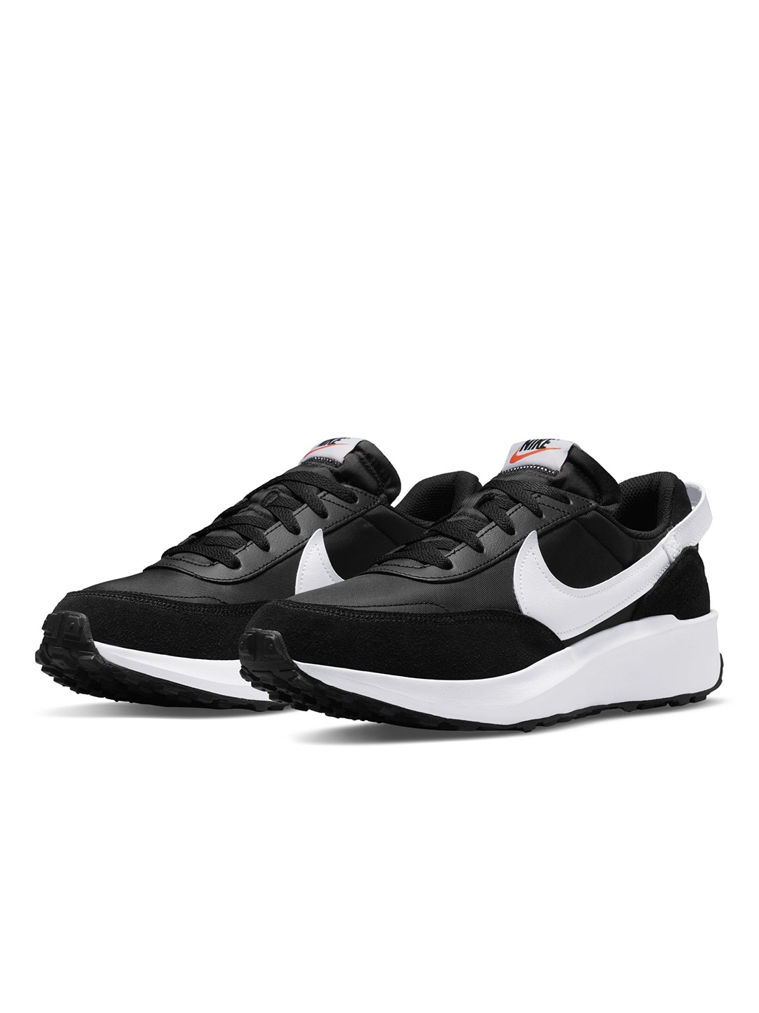 

Nike Men Black Solid Waffle Debut Regular Sneakers with Cleated & Contrast Sole