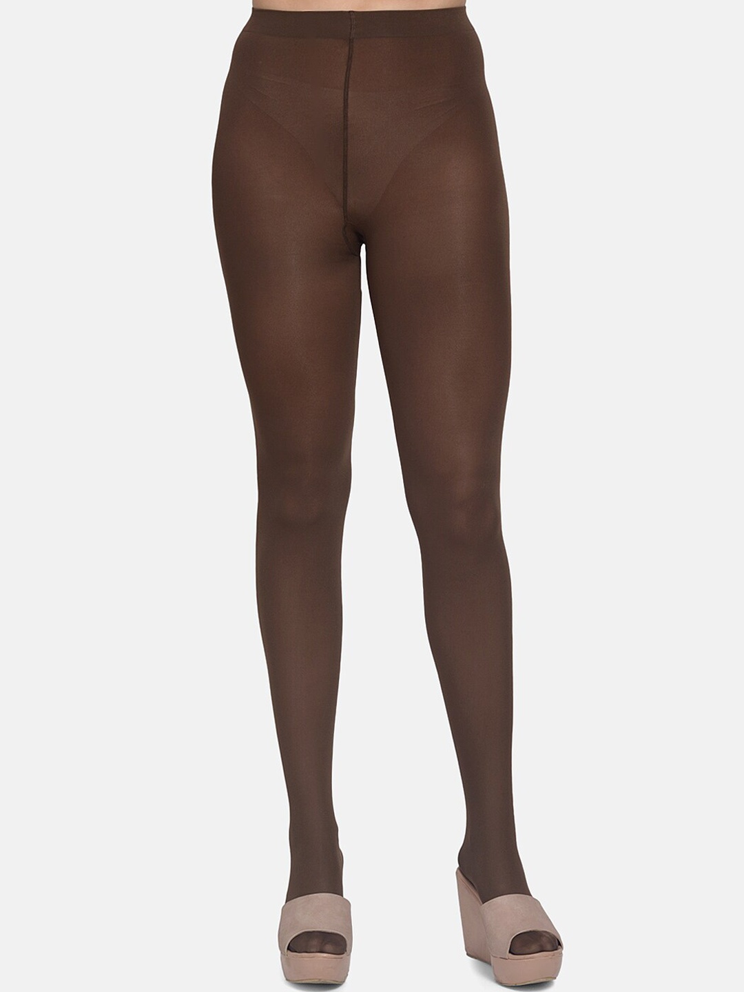 

mod & shy Women Brown Solid Pantyhose Stockings