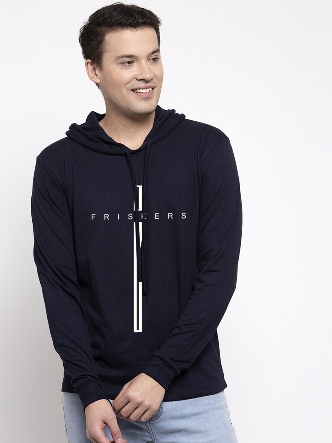 

Friskers Men Navy Blue T-shirt