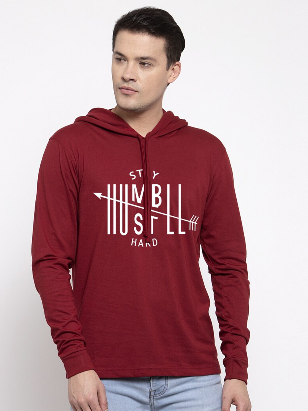 

Friskers Men Maroon Typography Printed T-shirt
