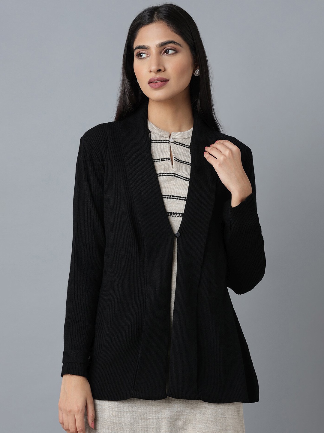 

W Women Black Acrylic Cardigan