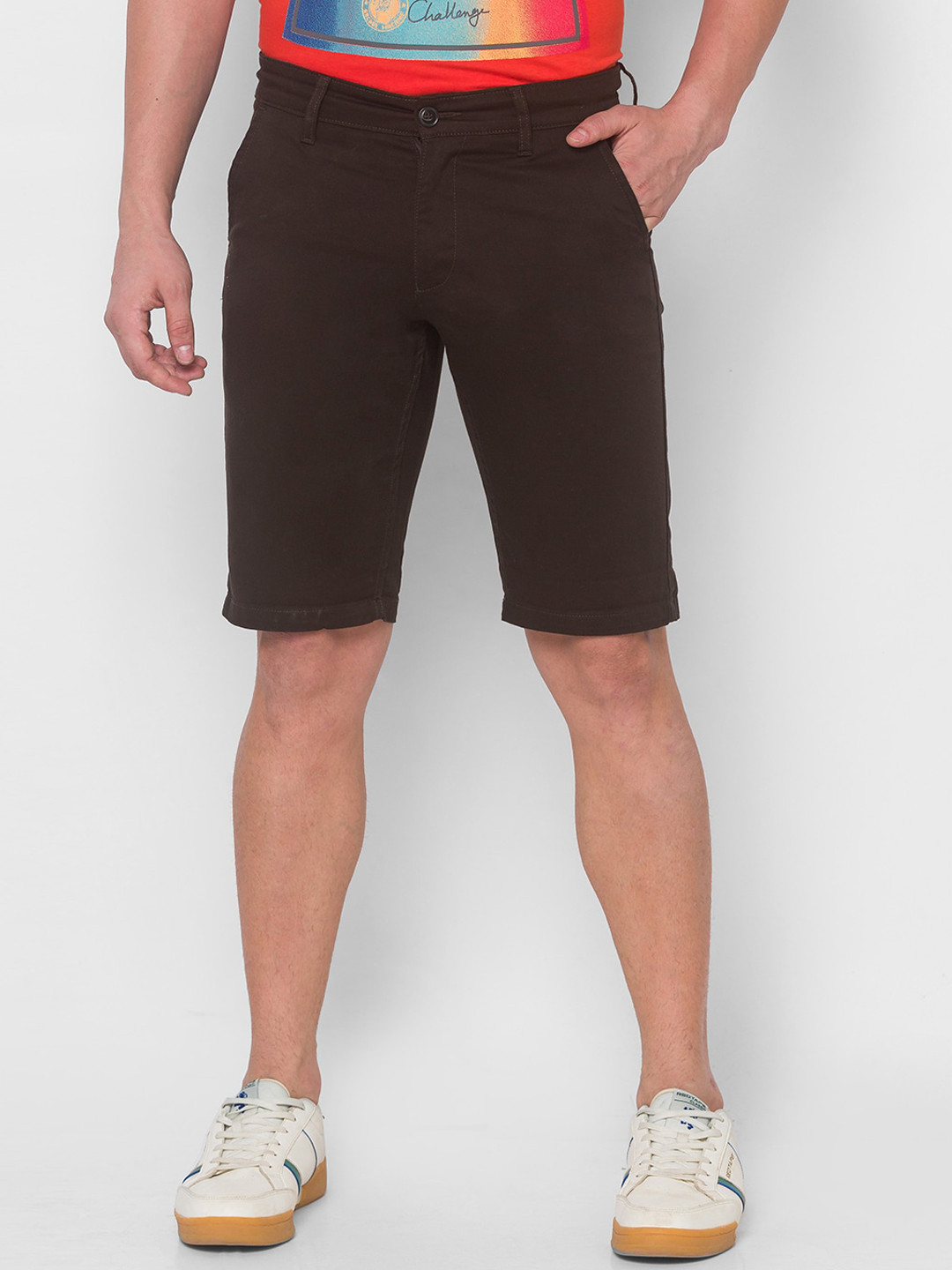 

Globus Men Olive Green Shorts