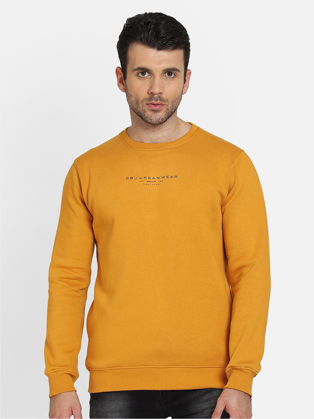 

Cantabil Men Mustard Sweatshirt