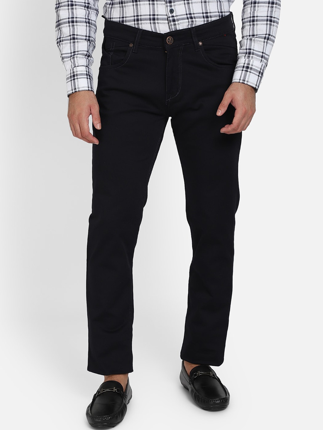 

Cantabil Men Navy Blue Jeans