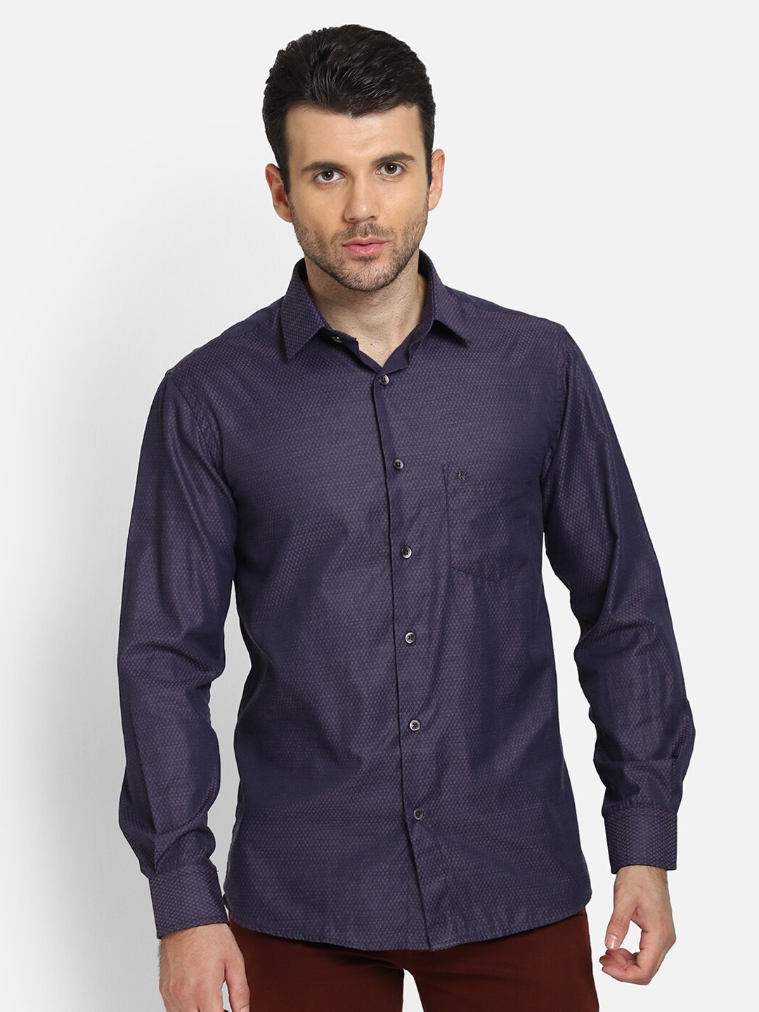 

Cantabil Men Purple Opaque Casual Shirt